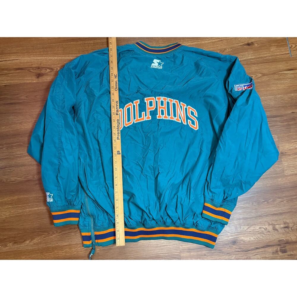 Starter Vintage 90s NFL Prol Line XXL Miami Dolphins Pullover Windbreaker EUC